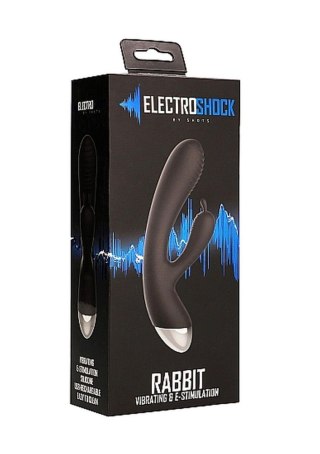 E-Stimulation Rabbit Vibrator - Black - Wibrator króliczek