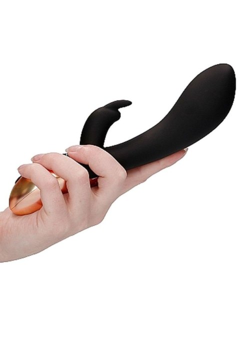 Heating Rabbit Vibrator - Opulent - Black - Wibrator króliczek