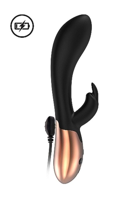 Heating Rabbit Vibrator - Opulent - Black - Wibrator króliczek