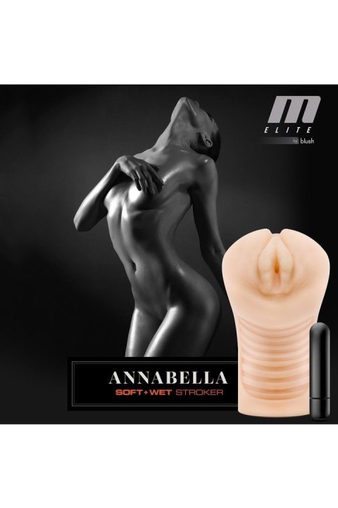 M ELITE SOFT AND WET ANNABELLA BEIGE - Maturbator wibrujący