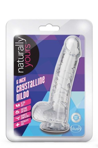 NATURALLY YOURS 6" CRYSTALLINE DILDO DIAMOND - Dildo z przyssawką