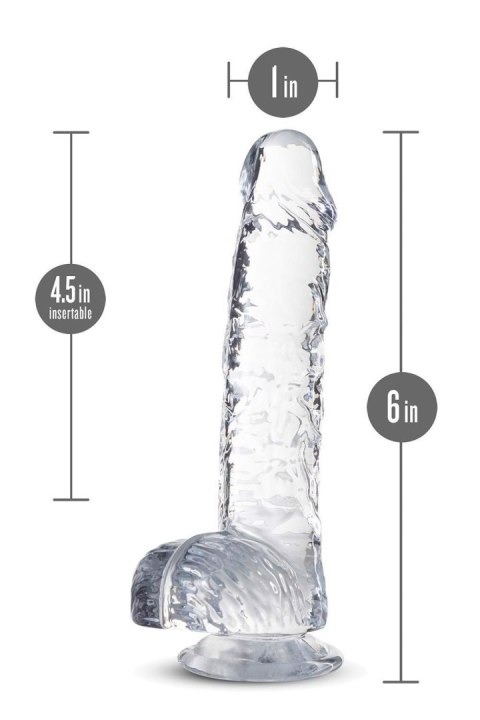 NATURALLY YOURS 6" CRYSTALLINE DILDO DIAMOND - Dildo z przyssawką