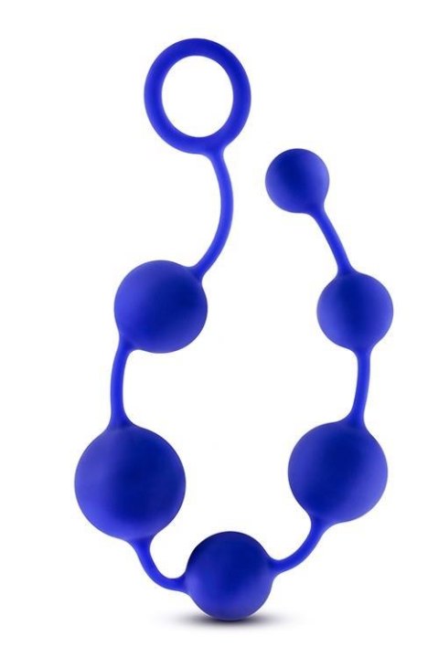 PERFORMANCE SILICONE ANAL BEADS INDIGO - Koraliki analne