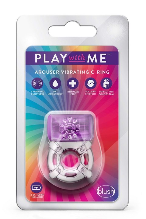 PLAY WITH ME ONE NIGHT STAND VIBRATING C-RING PURPLE - Wibrujący pierścień erekcyjny