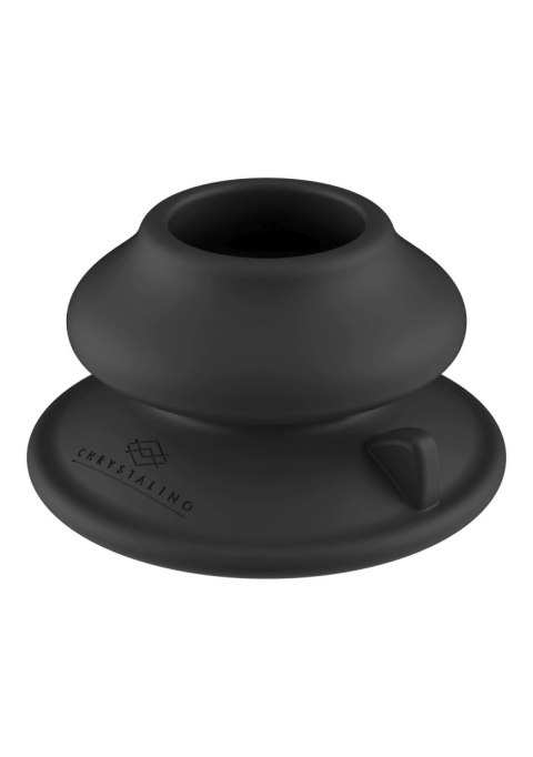 Pluggy - With Suction Cup and Remote - 10 Speed - Black - Szklany korek analny