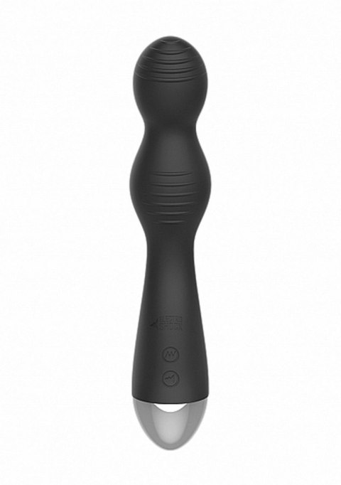 Remote Controlled E-Stim & Vibrating G/P-Spot Vibrator - Black - Wibrator analny