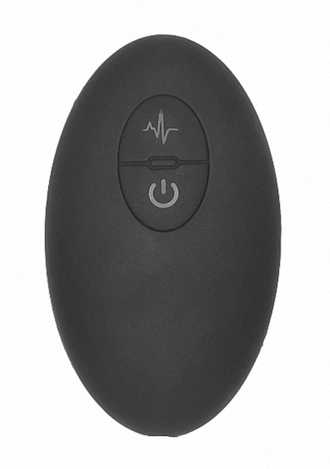 Remote Controlled E-Stim & Vibrating G/P-Spot Vibrator - Black - Wibrator analny