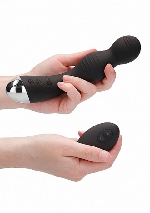 Remote Controlled E-Stim & Vibrating G/P-Spot Vibrator - Black - Wibrator analny