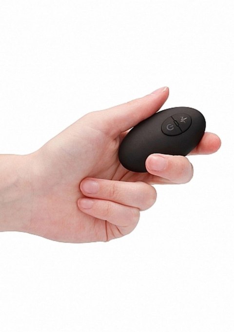 Remote Controlled E-Stim & Vibrating G/P-Spot Vibrator - Black - Wibrator analny