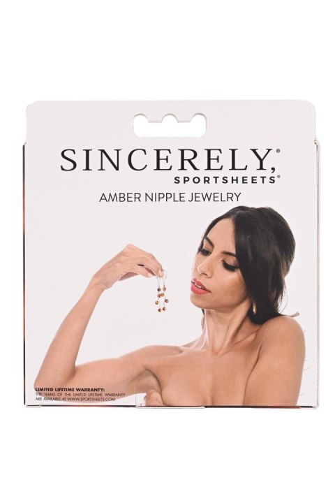 SPORTSHEETS AMBER NIPPLE JEWELRY - Zaciski do sutków