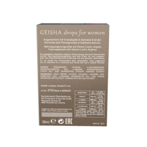 Supl.Diety-Shiatsu GEISHA Drops for Women 30ml.