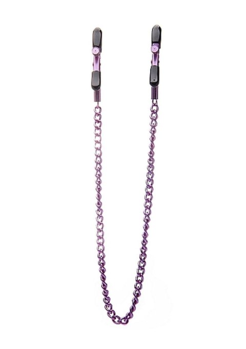 Adjustable Nipple Clamps - Purple - Klipsy na sutki