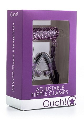 Adjustable Nipple Clamps - Purple - Klipsy na sutki