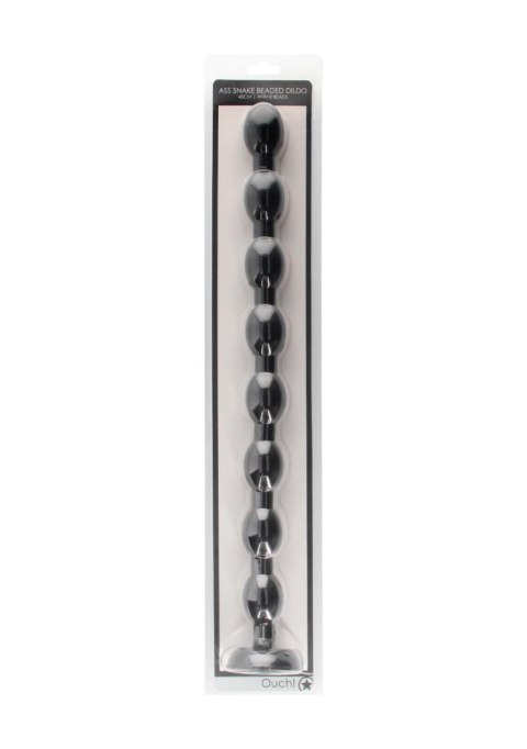 Ass Snake Beaded Dildo - 48 cm - Black - Koraliki analne