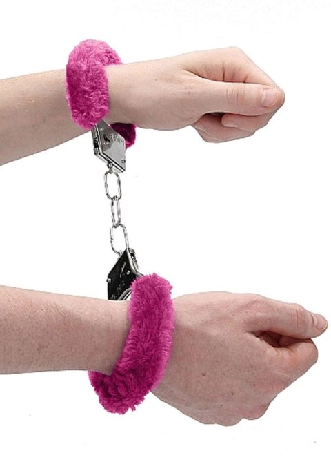 Beginner""s Handcuffs Furry - Pink - Kajdanki z futerkiem