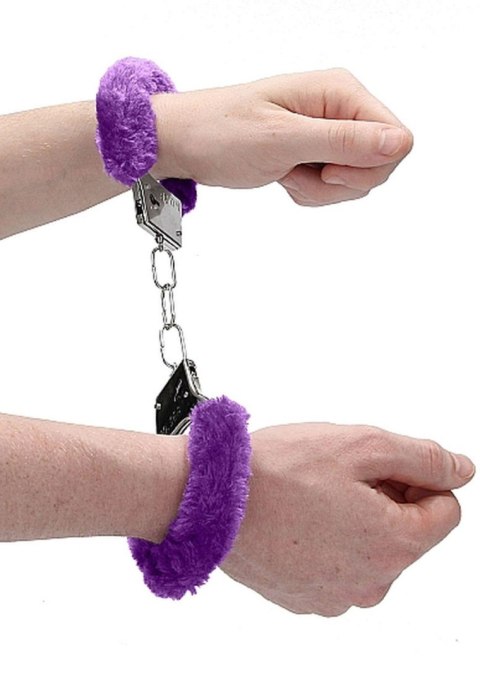 Beginner""s Handcuffs Furry - Purple - Kajdanki z futerkiem