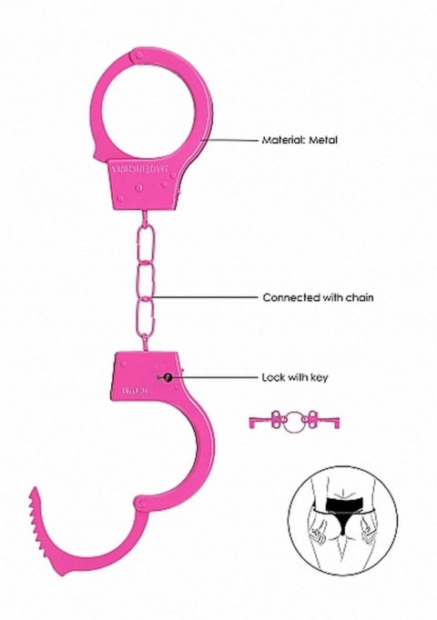 Beginner""s Handcuffs - Pink - Kajdanki na ręce