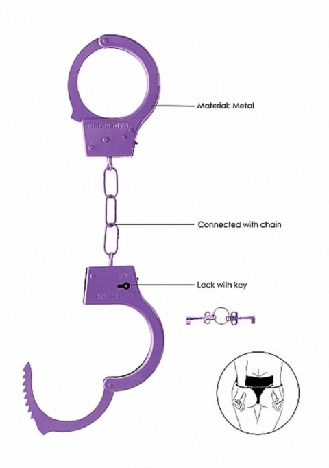 Beginner""s Handcuffs - Purple - Kajdanki na ręce