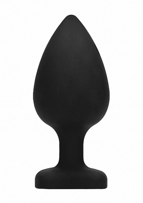 Diamond Heart Butt Plug - Extra Large - Black - Korek analny, zatyczka analna