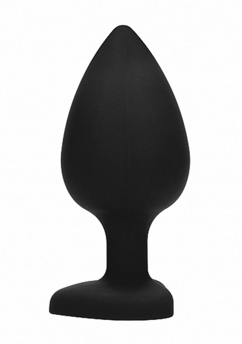 Diamond Heart Butt Plug - Extra Large - Black - Korek analny, zatyczka analna