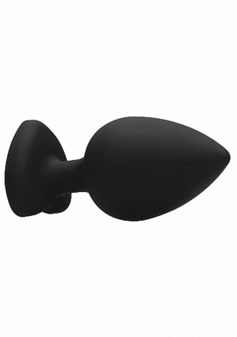 Diamond Heart Butt Plug - Extra Large - Black - Korek analny, zatyczka analna