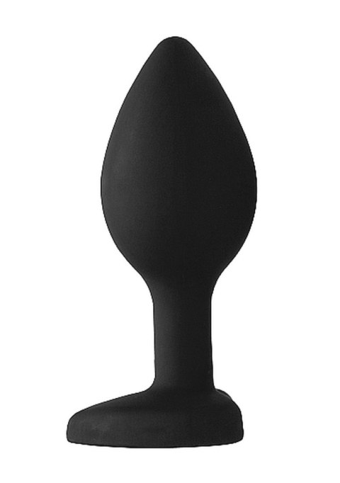 Diamond Heart Butt Plug - Regular - Black - Korek analny, zatyczka analna