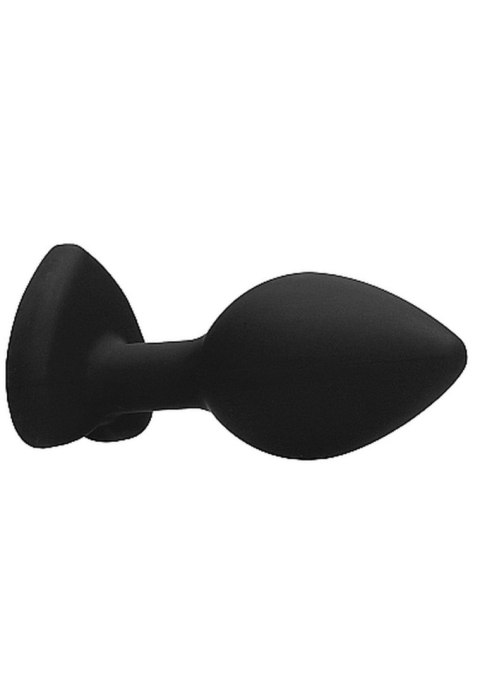 Diamond Heart Butt Plug - Regular - Black - Korek analny, zatyczka analna