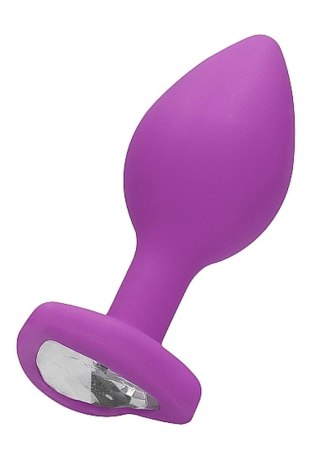 Diamond Heart Butt Plug - Regular - Purple - Korek analny, zatyczka analna