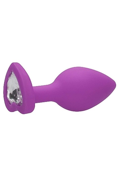 Diamond Heart Butt Plug - Regular - Purple - Korek analny, zatyczka analna