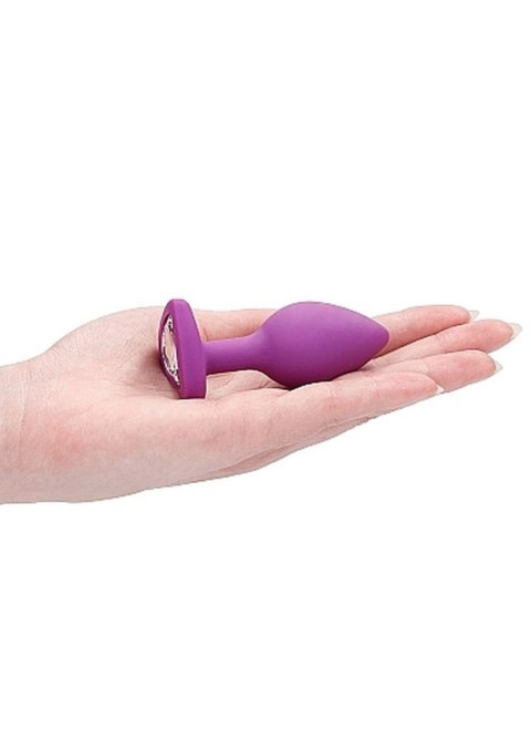 Diamond Heart Butt Plug - Regular - Purple - Korek analny, zatyczka analna