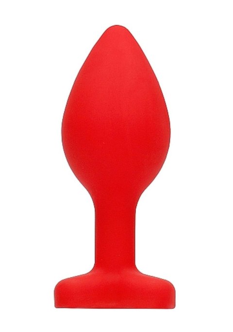 Diamond Heart Butt Plug - Regular - Red - Korek analny, zatyczka analna