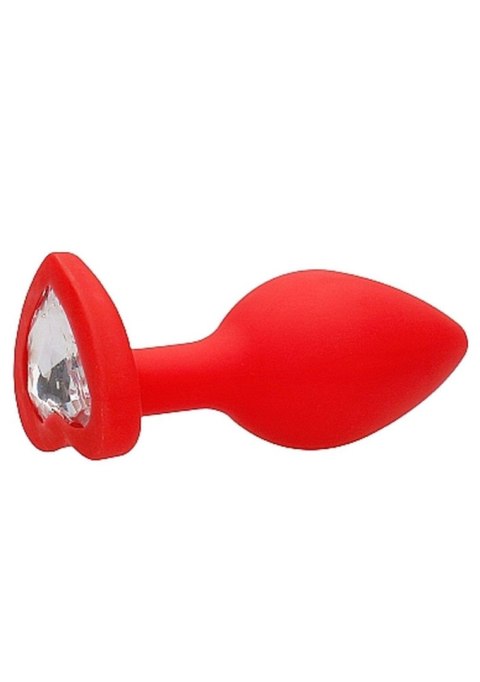 Diamond Heart Butt Plug - Regular - Red - Korek analny, zatyczka analna