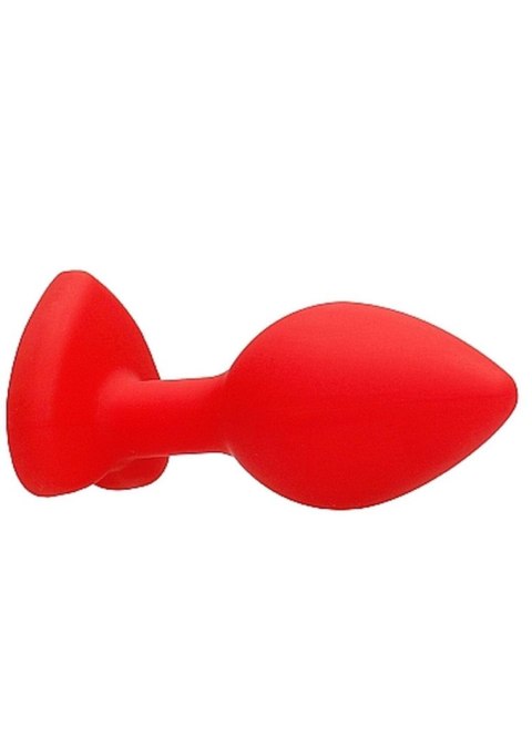 Diamond Heart Butt Plug - Regular - Red - Korek analny, zatyczka analna