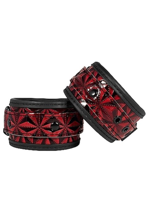 Luxury Hand Cuffs - Burgundy - Kajdanki na ręce