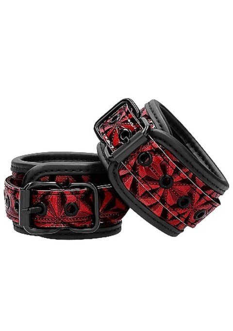 Luxury Hand Cuffs - Burgundy - Kajdanki na ręce