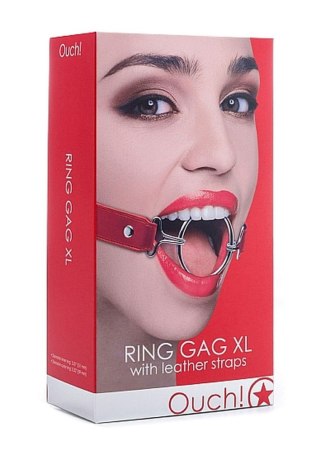 Ring Gag XL - Red - Knebel z krążkiem