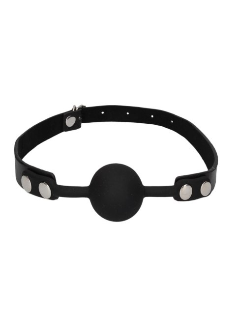 Silicone Ball Gag - with Adjustable Bonded Leather Straps - Knebel z kulką