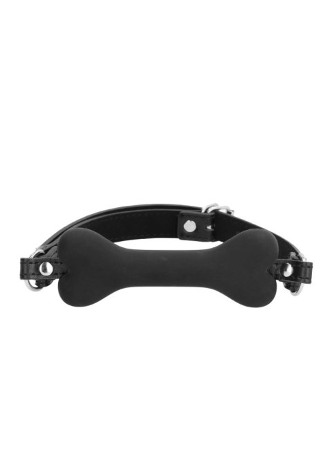 Silicone Bone Gag - With Adjustable Bonded Leather Straps - Knebel z kością