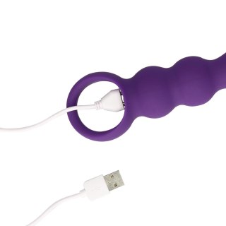 Teardrop Shaped Anal Vibrator - Clear Purple - Wibrator analny