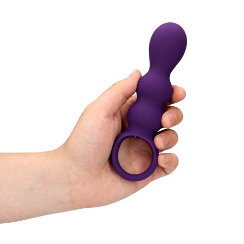 Teardrop Shaped Anal Vibrator - Clear Purple - Wibrator analny