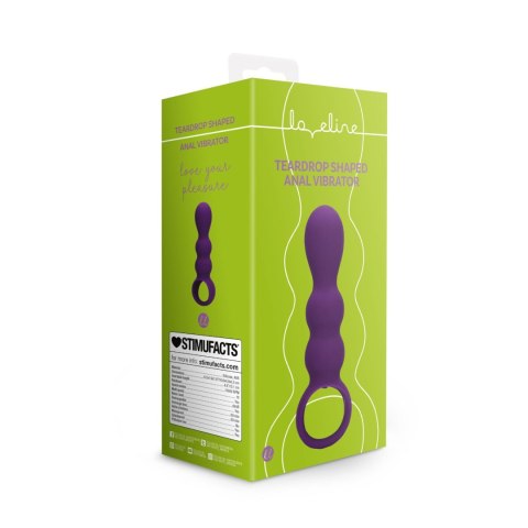 Teardrop Shaped Anal Vibrator - Clear Purple - Wibrator analny