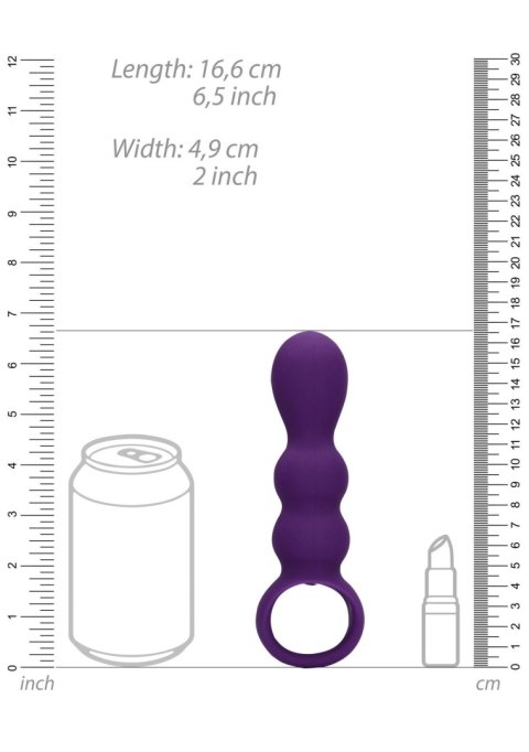 Teardrop Shaped Anal Vibrator - Clear Purple - Wibrator analny