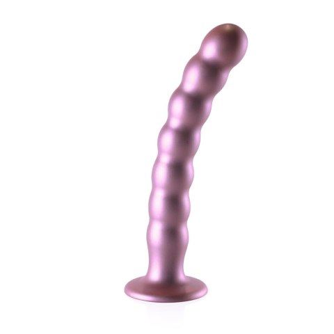 Beaded G-Spot Dildo - 8'' / 20,5 cm - Rose Gold - dildo analne