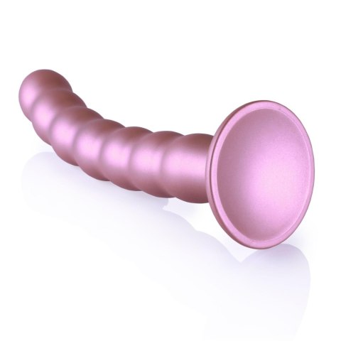 Beaded G-Spot Dildo - 8'' / 20,5 cm - Rose Gold - dildo analne