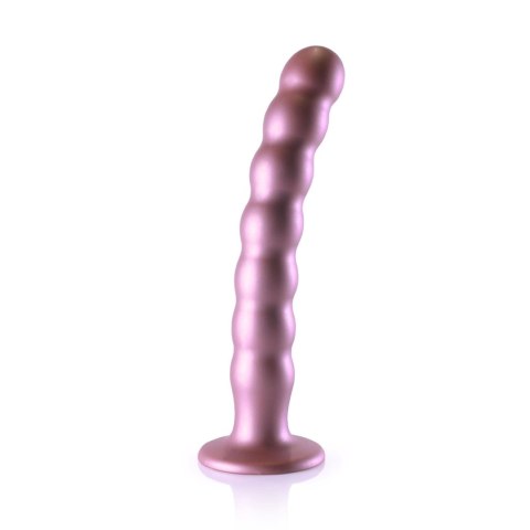 Beaded G-Spot Dildo - 8'' / 20,5 cm - Rose Gold - dildo analne