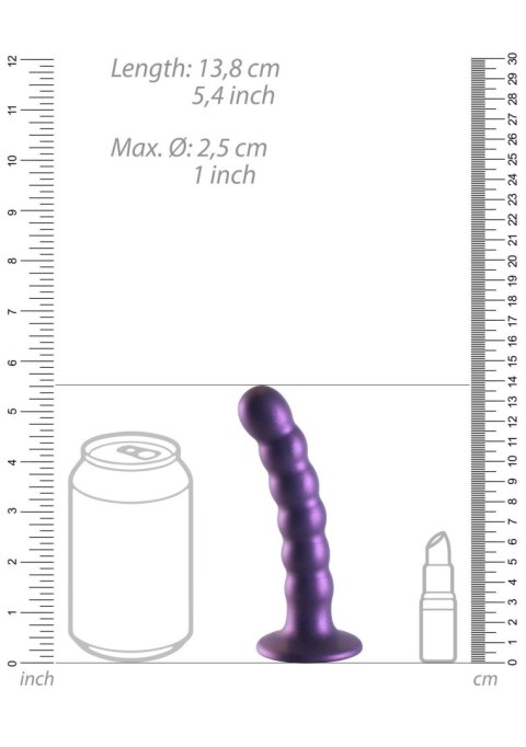 Beaded Silicone G-Spot Dildo - 5'' / 13 cm - dildo analne