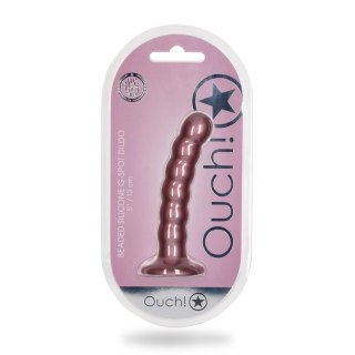 Beaded Silicone G-Spot Dildo - 5'' / 13 cm - dildo analne