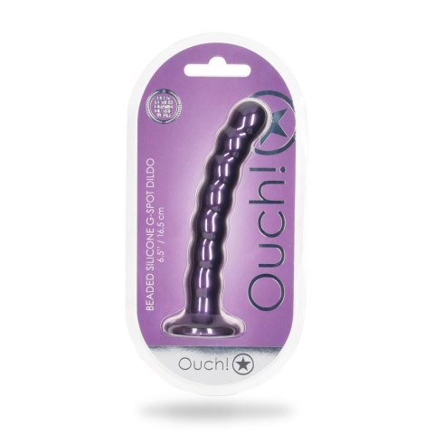 Beaded Silicone G-Spot Dildo - 6,5'' / 16,5 cm - dildo analne