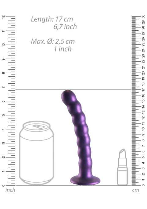 Beaded Silicone G-Spot Dildo - 6,5'' / 16,5 cm - dildo analne