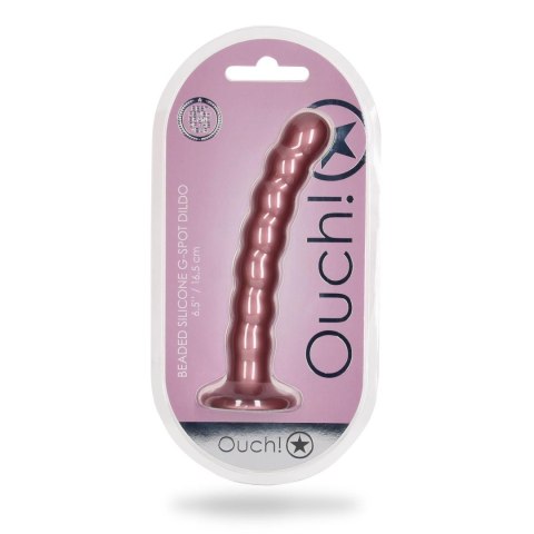 Beaded Silicone G-Spot Dildo - 6,5'' / 16,5 cm - dildo analne